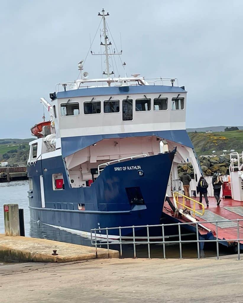 The Spirit of Rathlin ferry docking